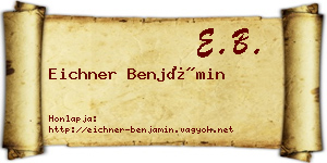 Eichner Benjámin névjegykártya